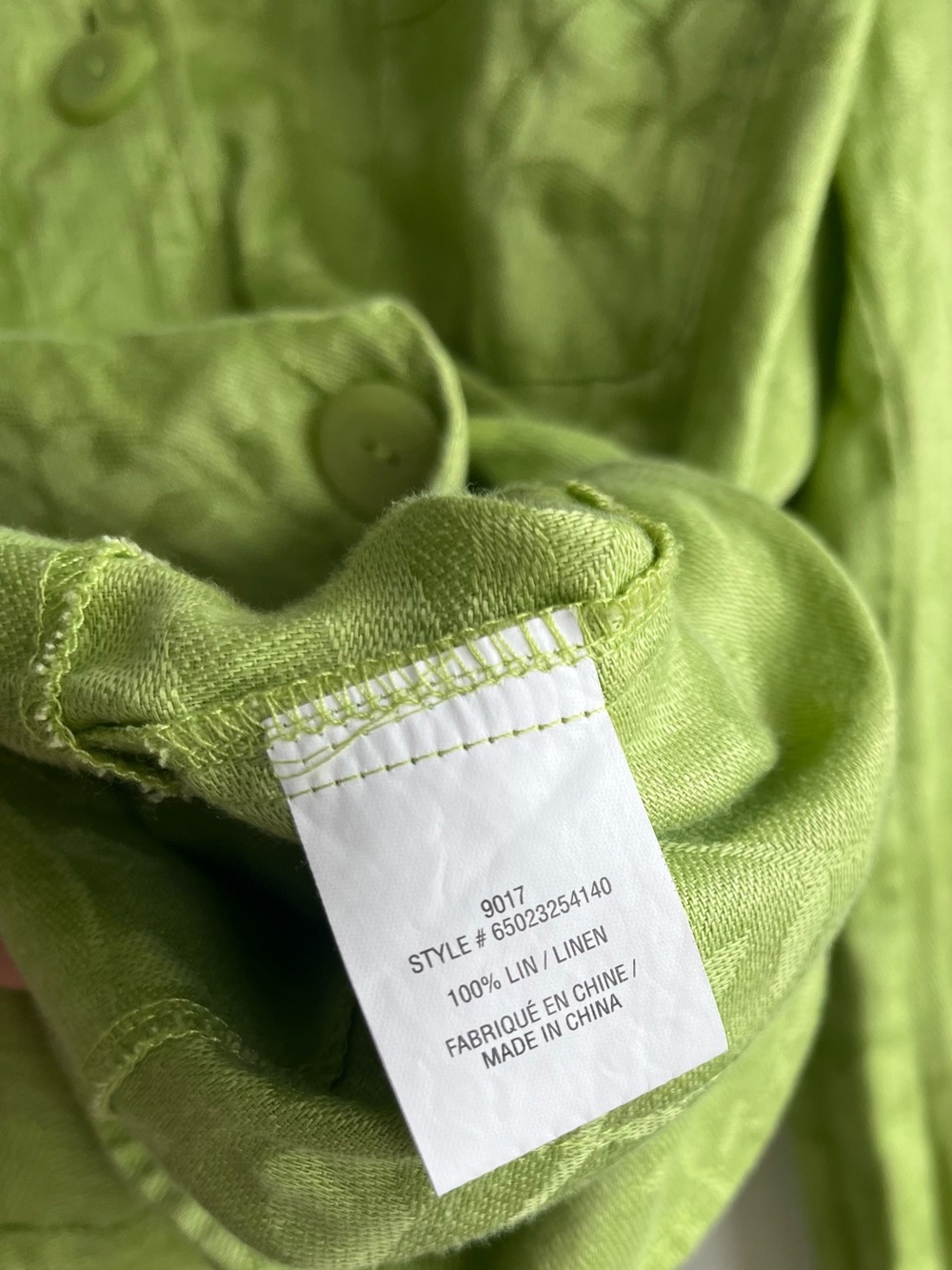 Melanie Lyne Lime Green Linen Blazer Jacket | Coastal Grandmother Summer Size XL - Picture 7 of 9